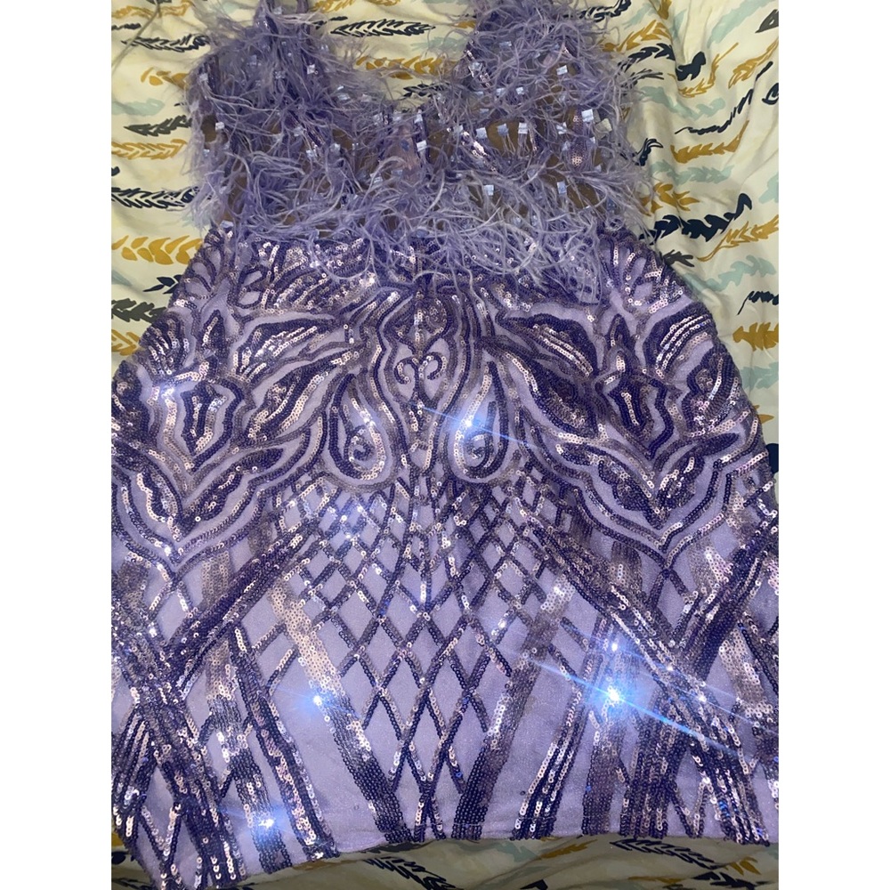 Purple custom made dress